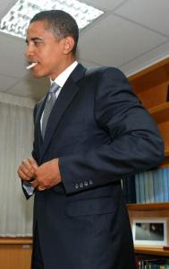 Obama smoking